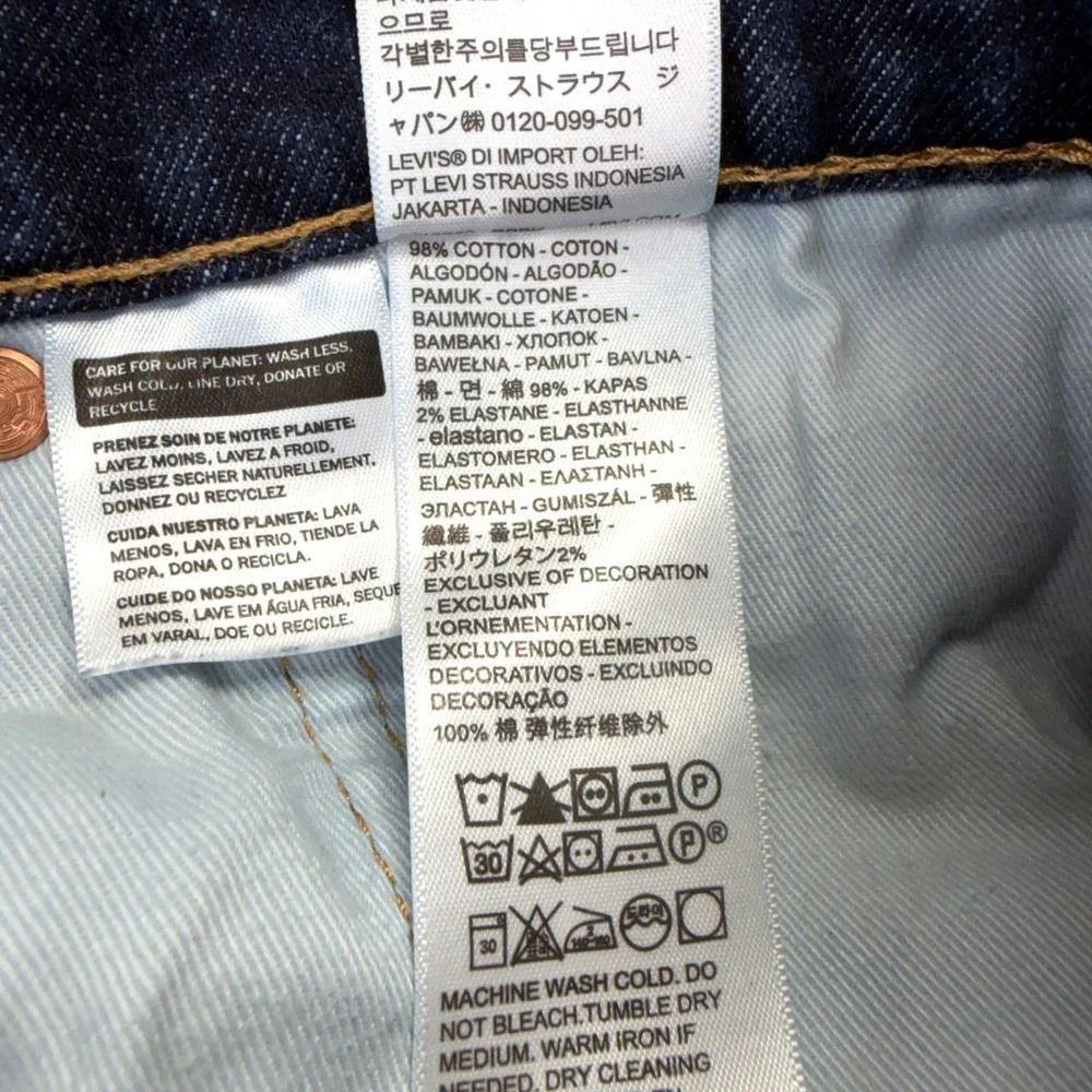 LEVI's 512 Premium Big E Jeans‎ Men's *40 Slim Tapered Fit Zip Fly Indigo Blue